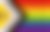 Bandeira LGBTQIA+ com o tradicional arco-íris e com triângulos à esquerda das cores, marrom, preto, amarelo, branco, rosa e azul.