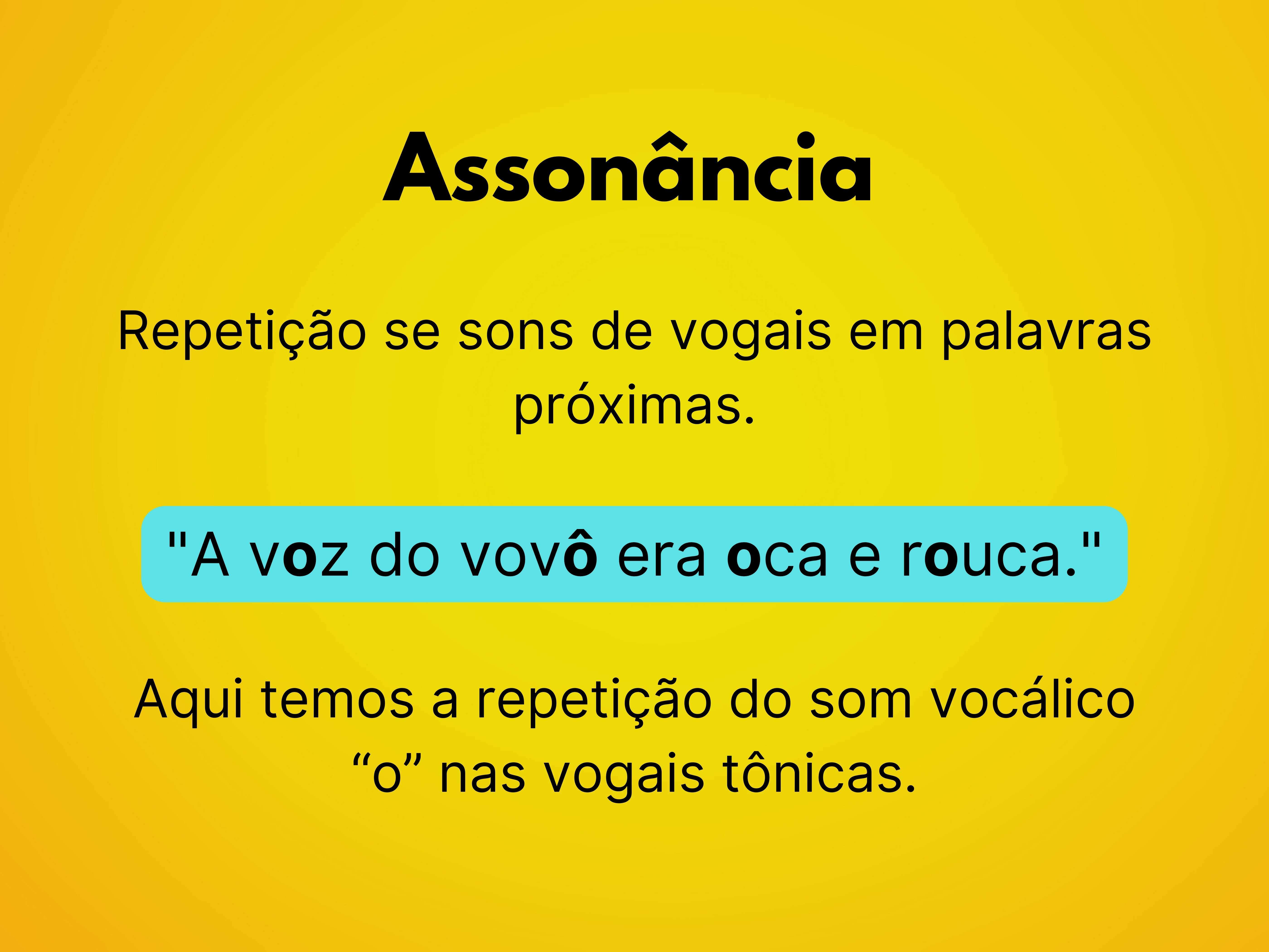 Assonância exemplo