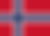 Bandeira da Noruega, sobre o fundo vermelho, uma cruz azul com bordas mais finas brancas.