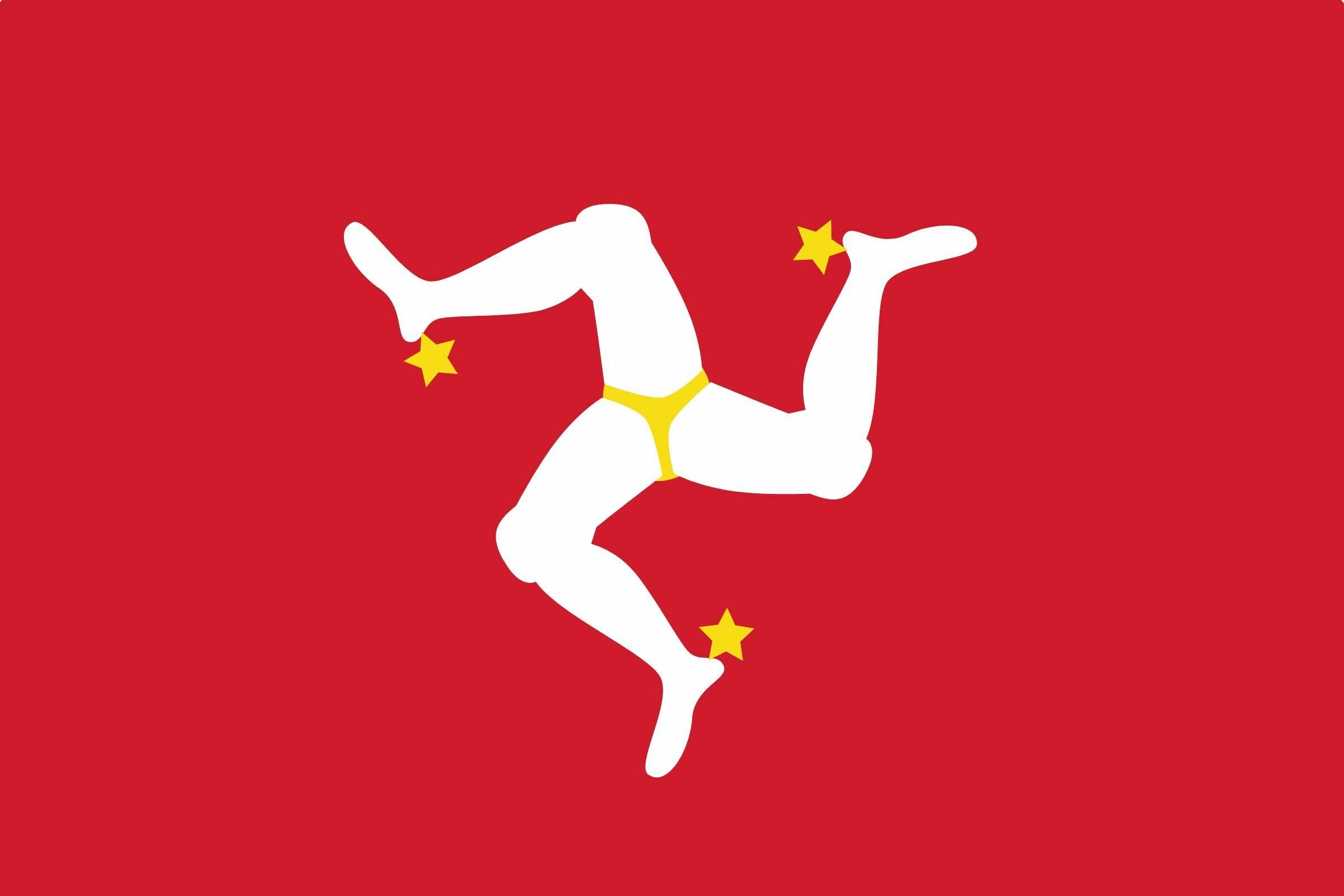 Bandeira da Ilha de Man.