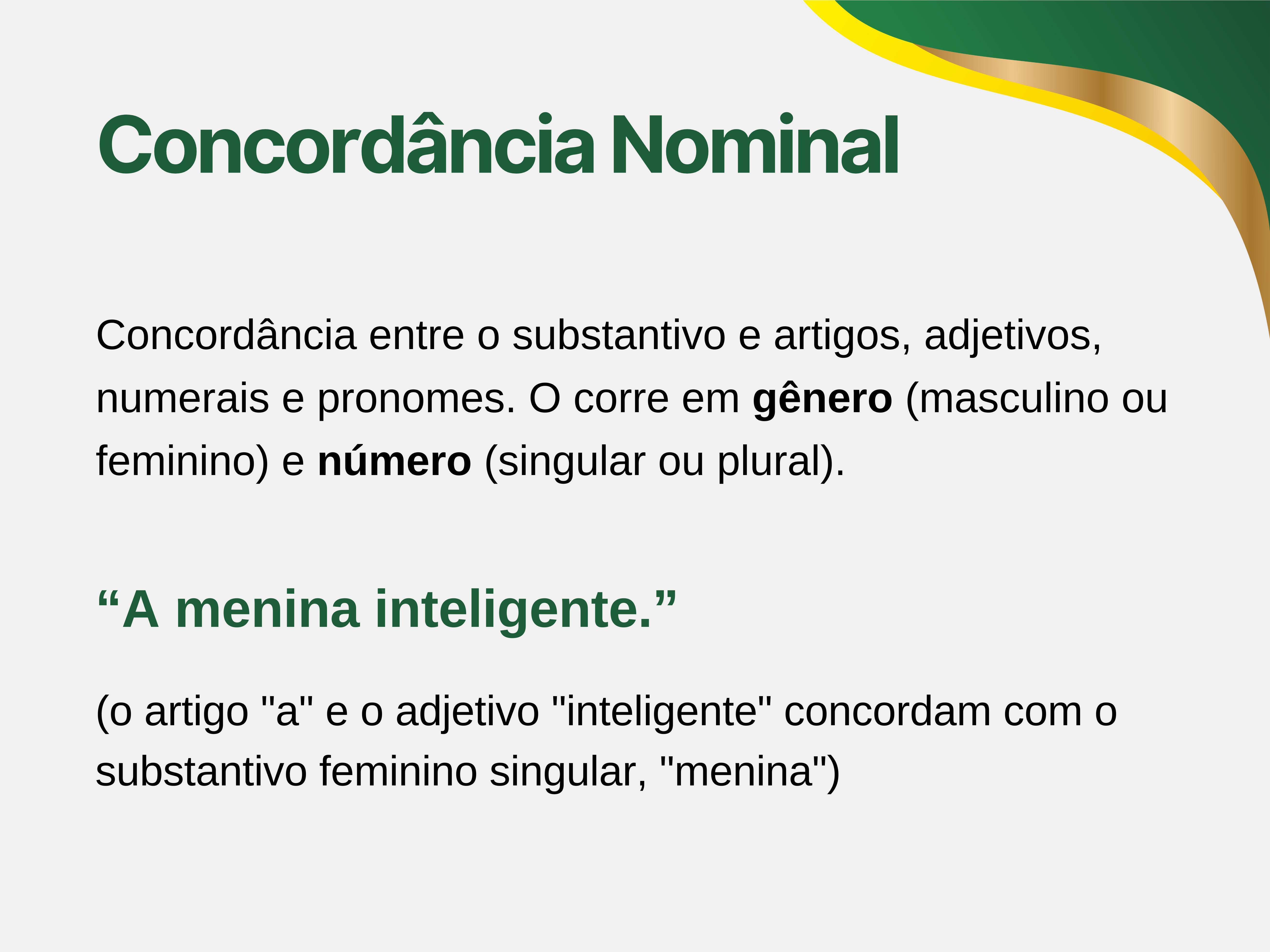 Concordância nominal