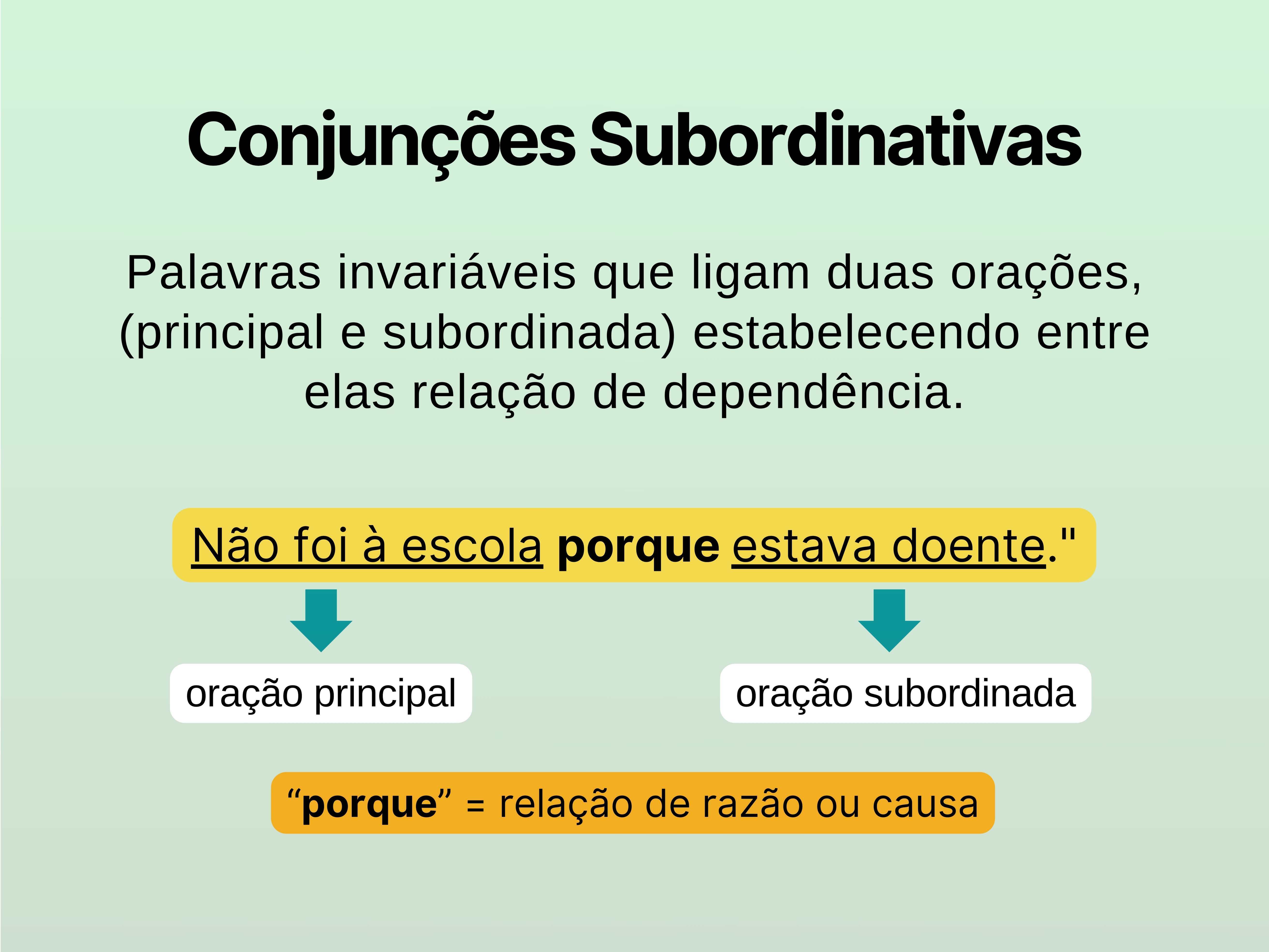 Conjunções subordinativas