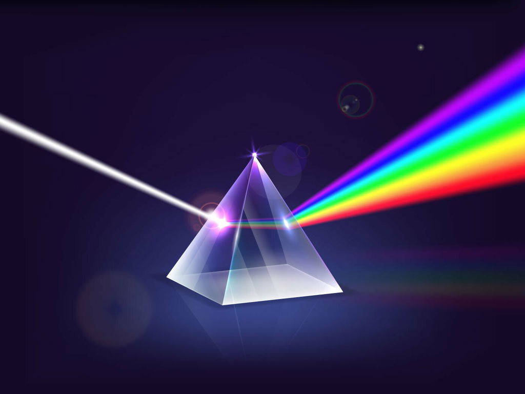 Espectro de luz de prisma.