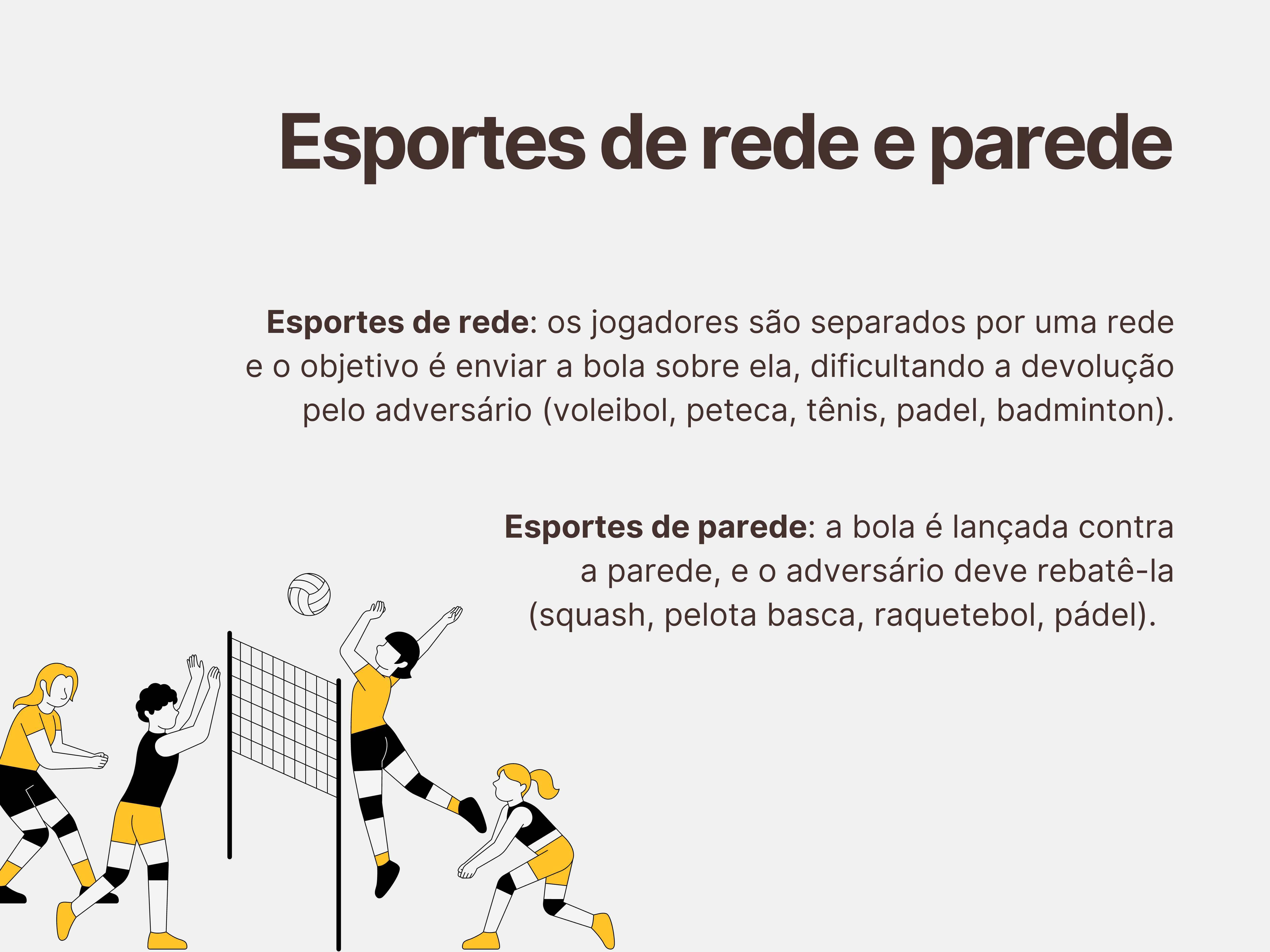 Esportes de rede e parede