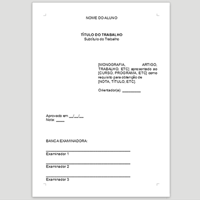 Folha de Aprovação - ABNT