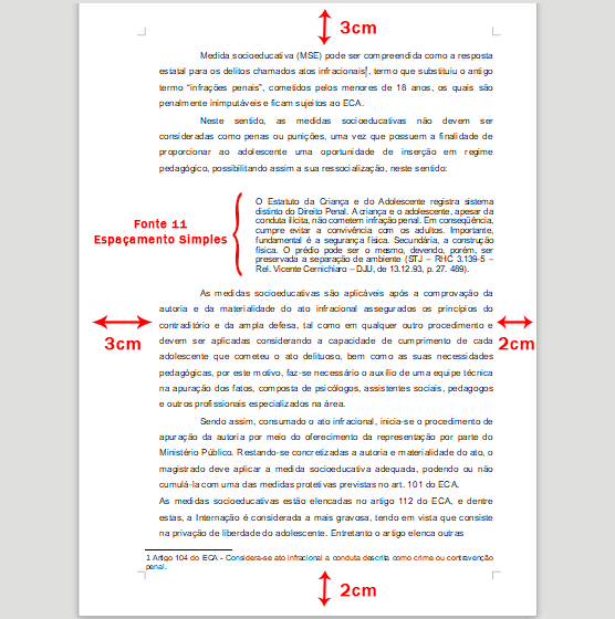 Fonte, Margens e Espaçamento