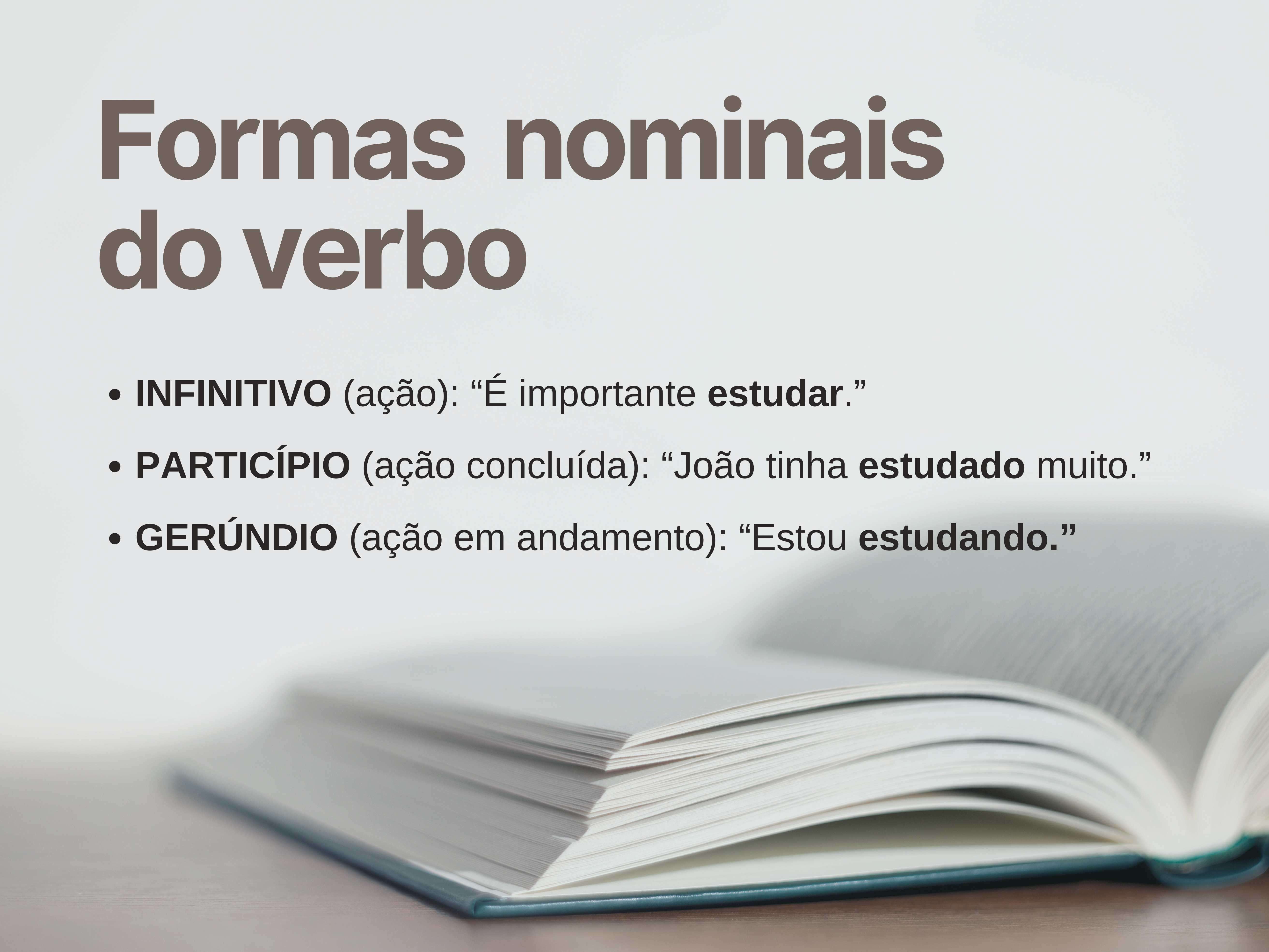 Formas nominais do verbo