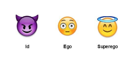 Id, ego e superego em emojis