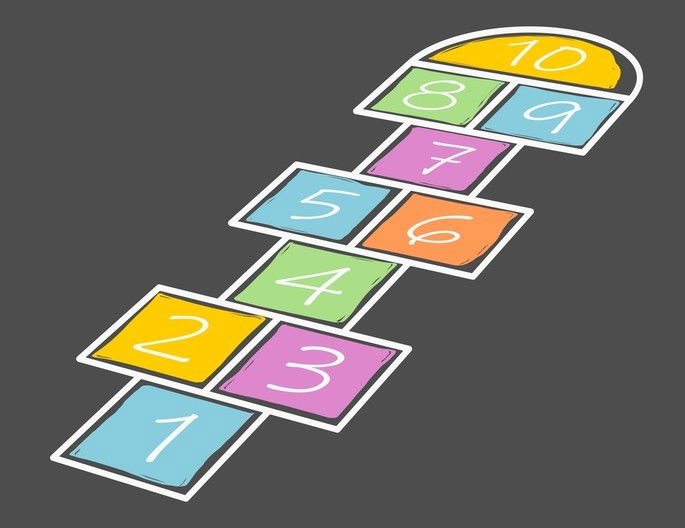 brincadeira folclórica chamada amarelinha