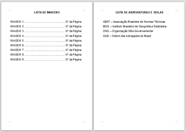 Listas - ABNT