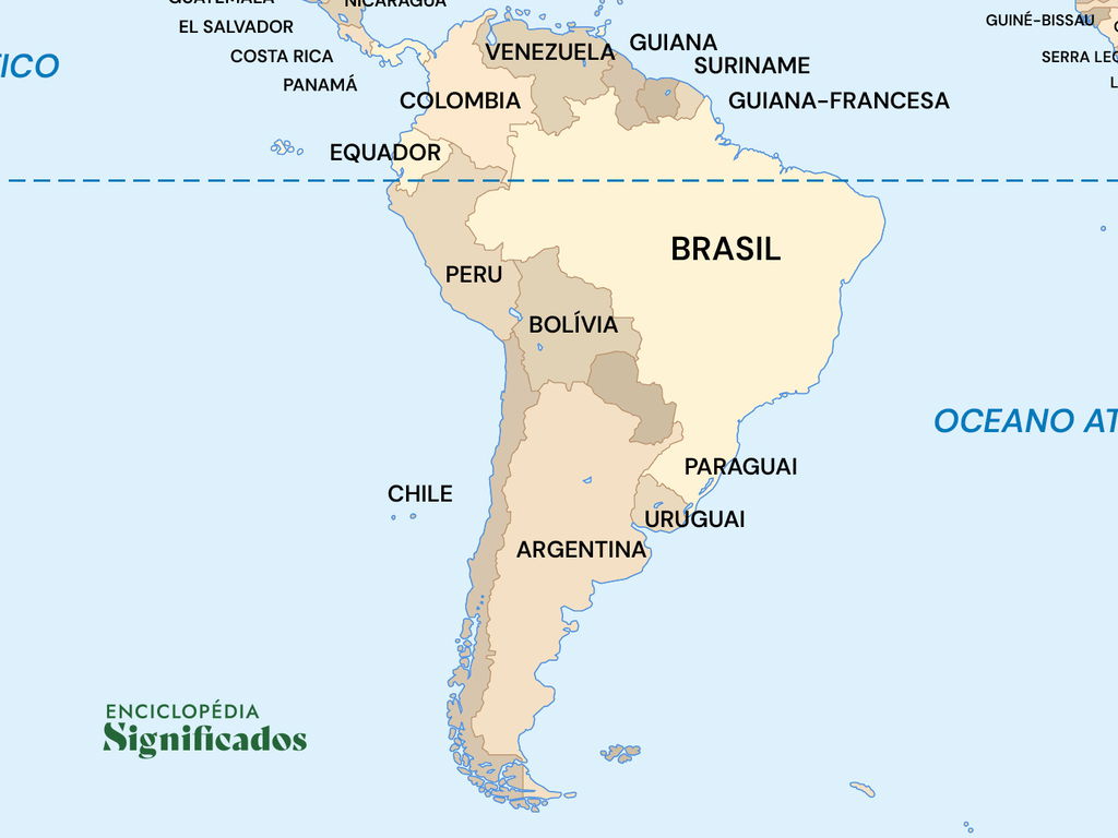Mapa Político da América do Sul