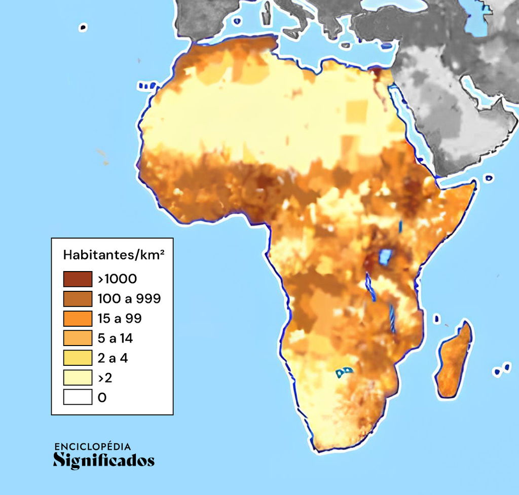 Mapa de Densidade Populacional da África