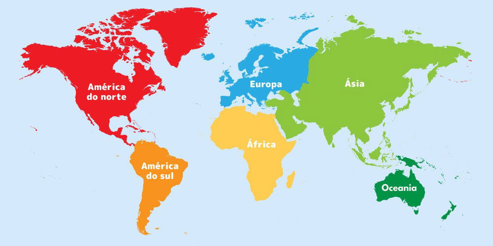 Mapa-Múndi: continentes, países e oceanos - Toda Matéria