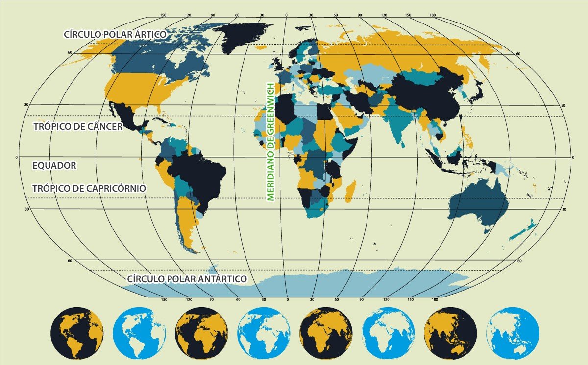 Mapa-mundi: continentes, países, capitais e oceanos - Enciclopédia  Significados