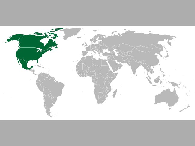 mapa NAFTA
