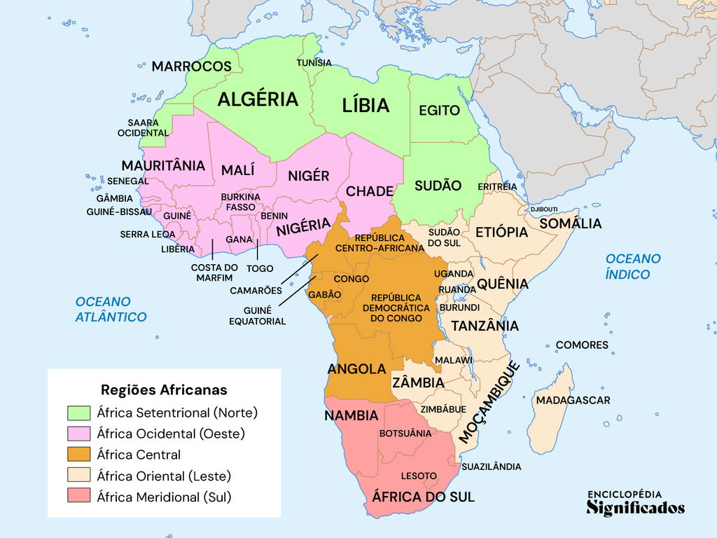 Mapa Regional da África