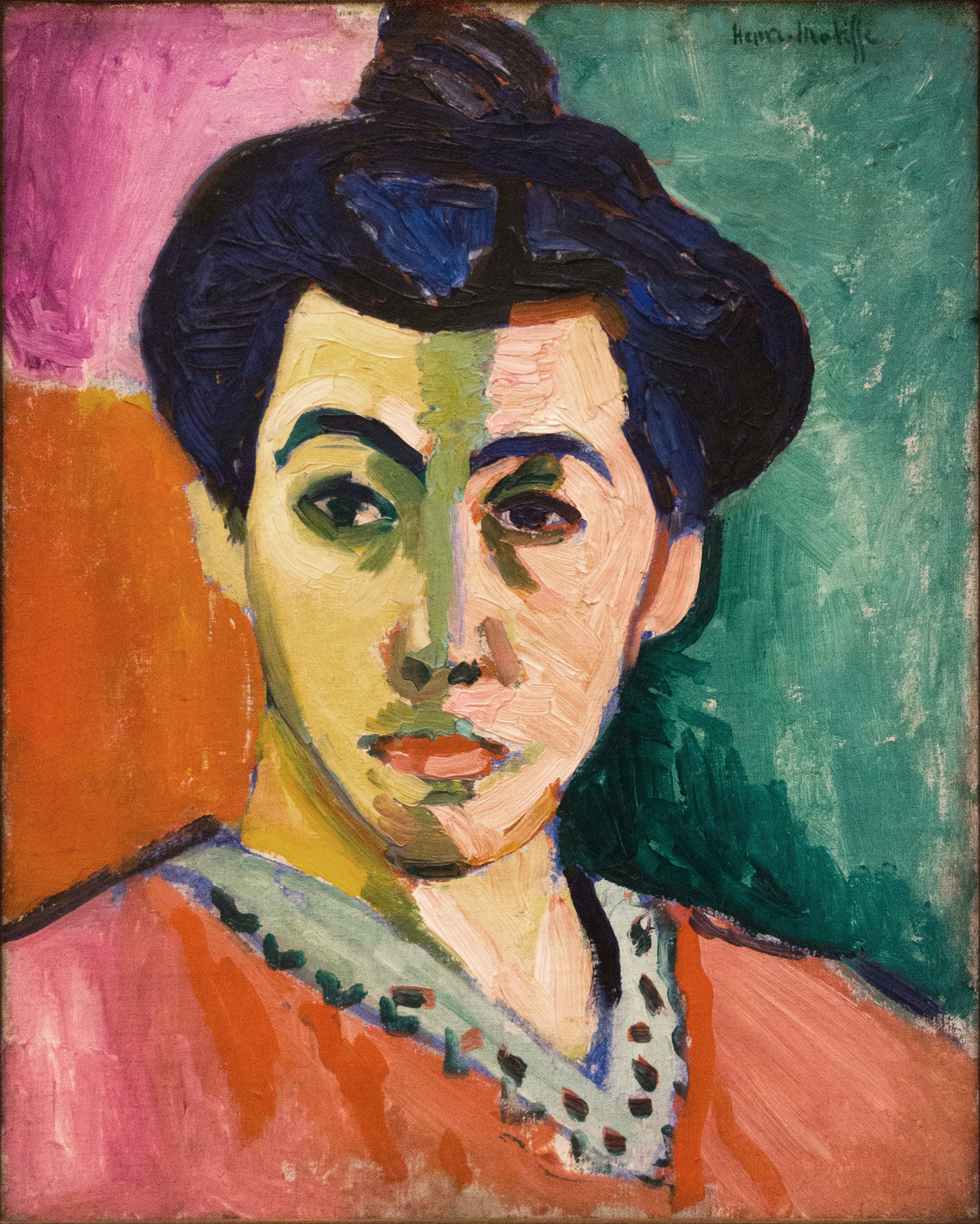 Retrato de Madame Matisse (1905) de Henri Matisse.