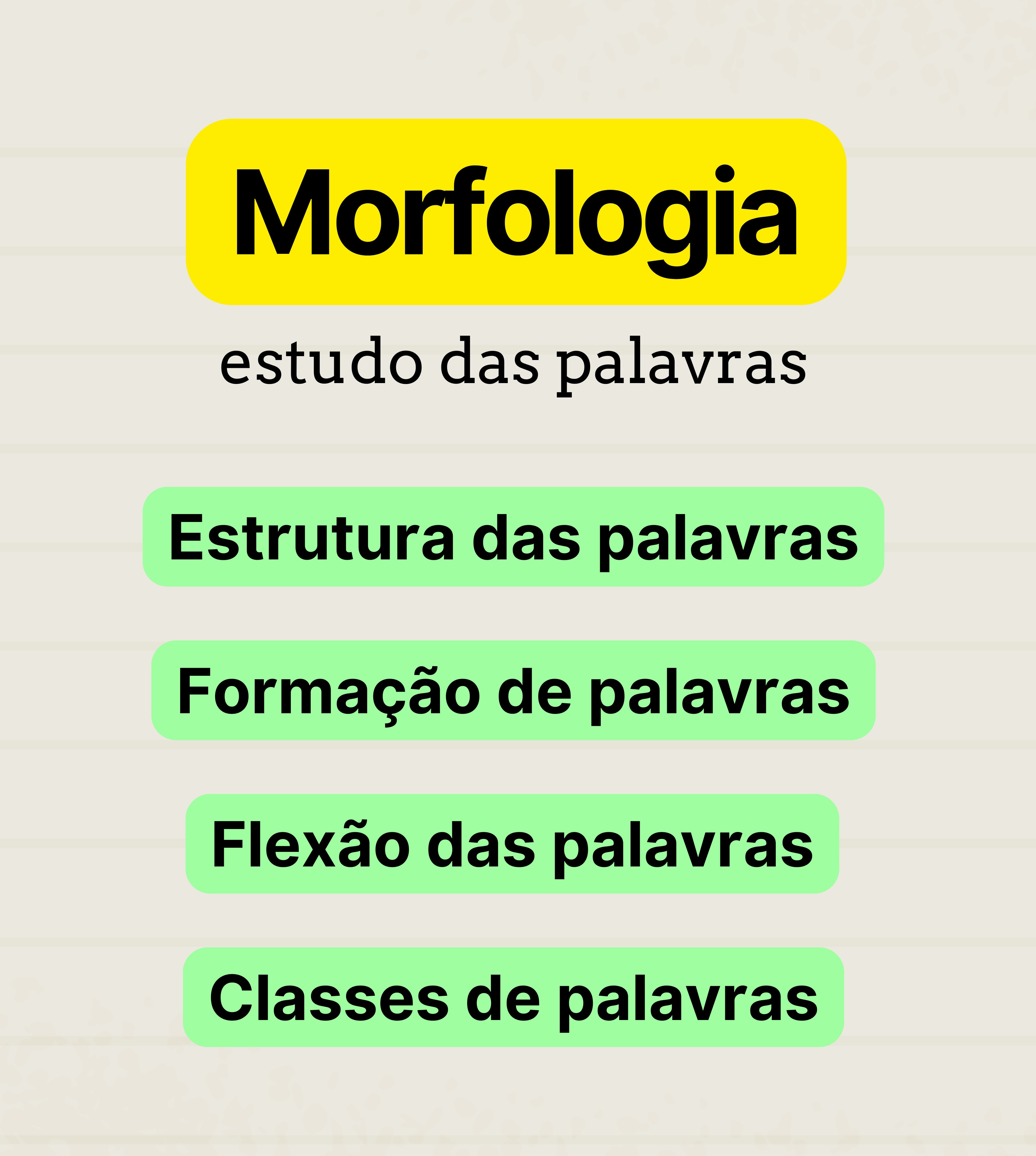 Morfologia e suas áreas de estudo