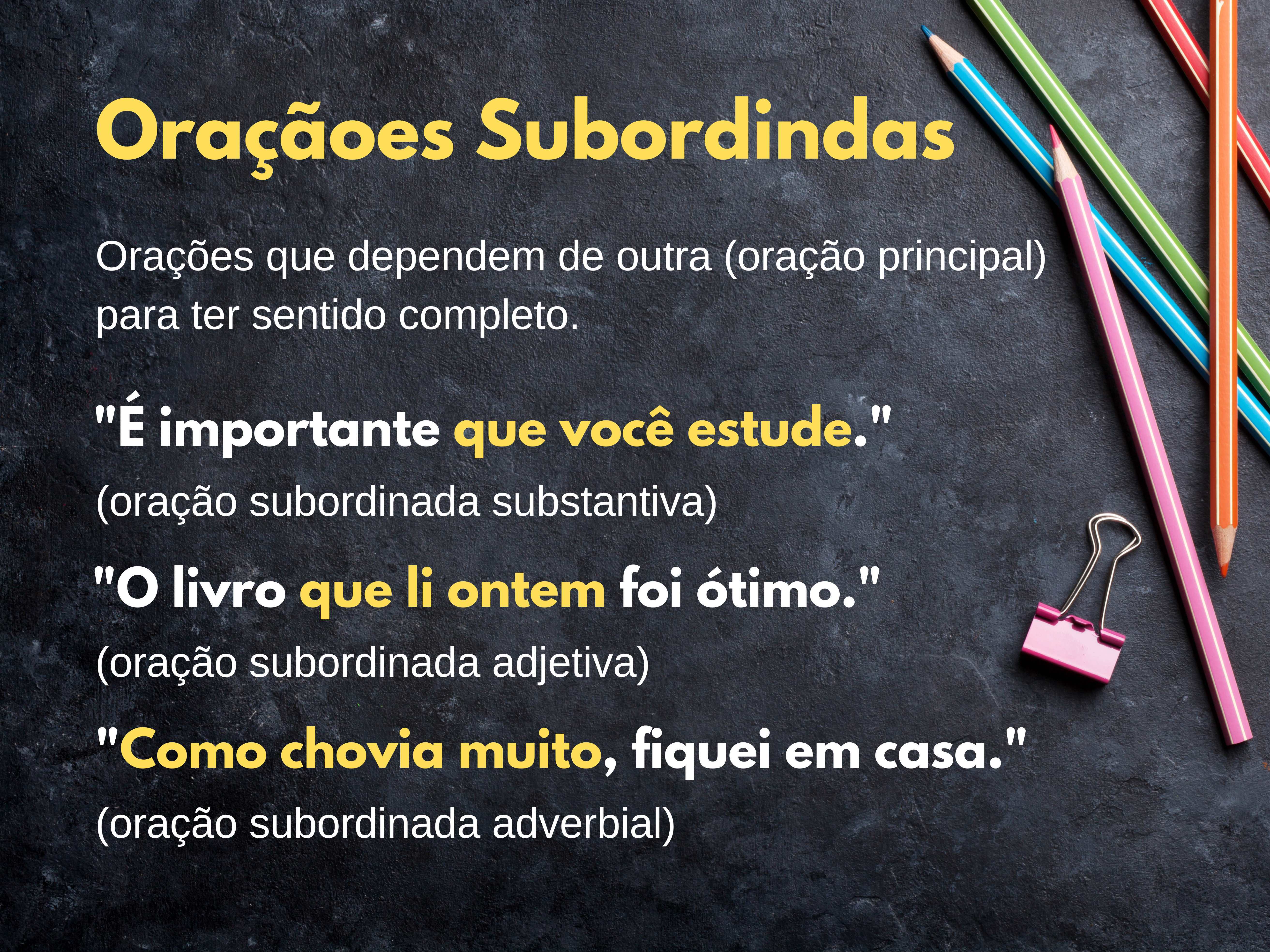 Orações subordinadas