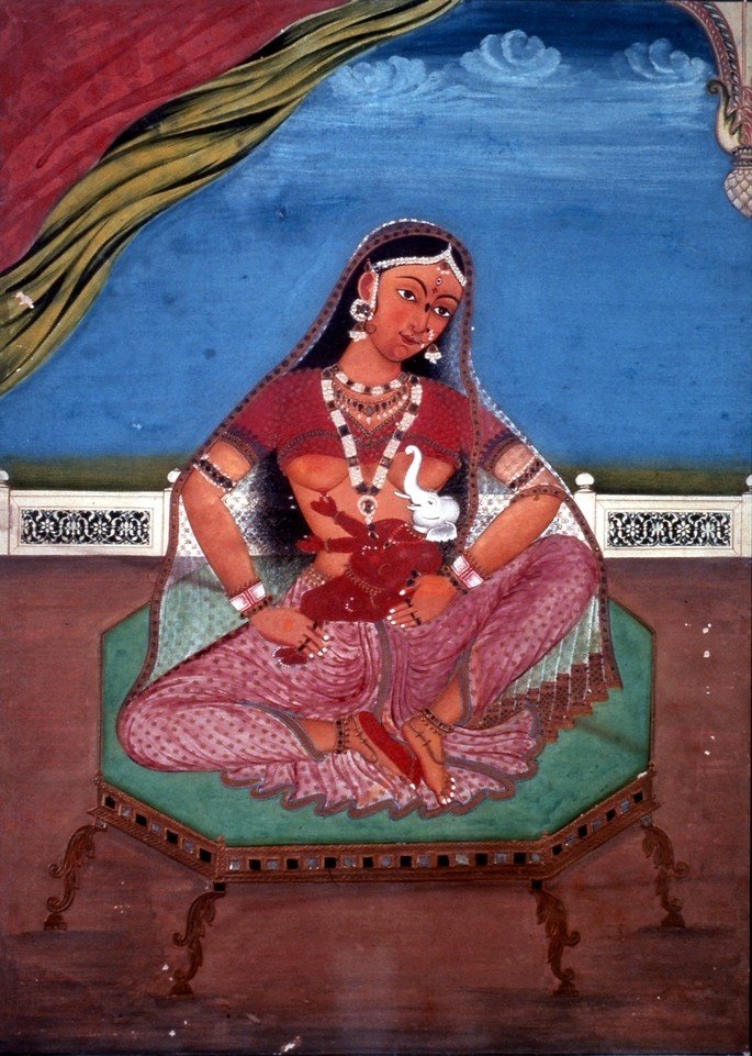 Parvati com  Ganesha no colo