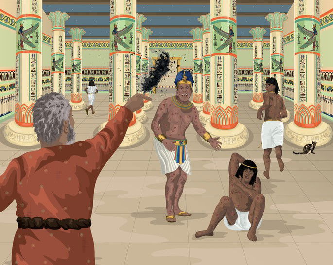 Sexta praga do Egito: úlceras e feridas.