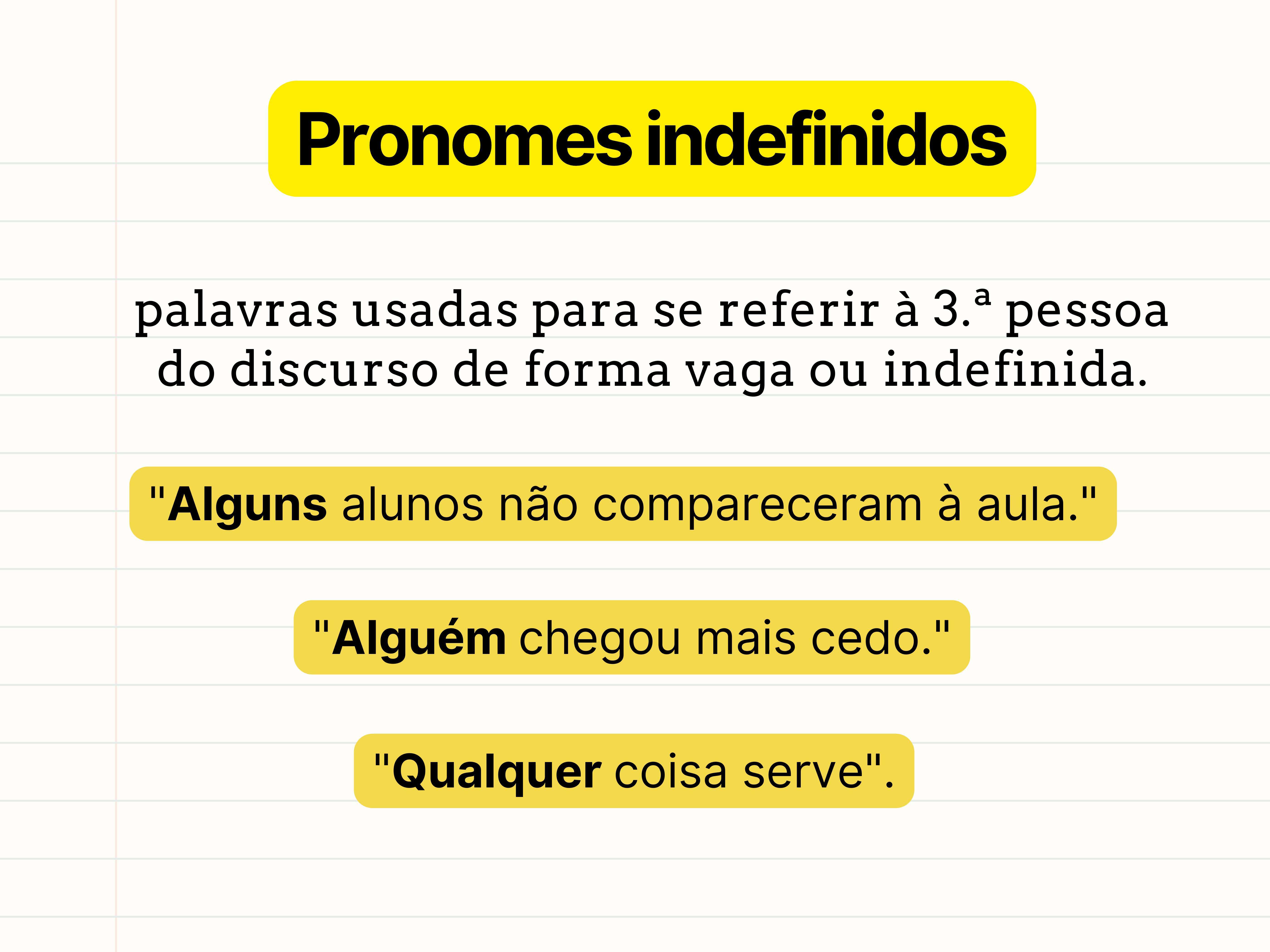 Pronomes indefinidos