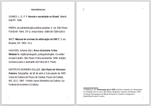 Exemplos de formatação pelas regras e normas da ABNT para trabalhos ...