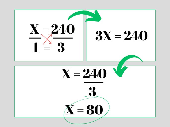 Cálculo de regra de 3 usando unidades diferentes.