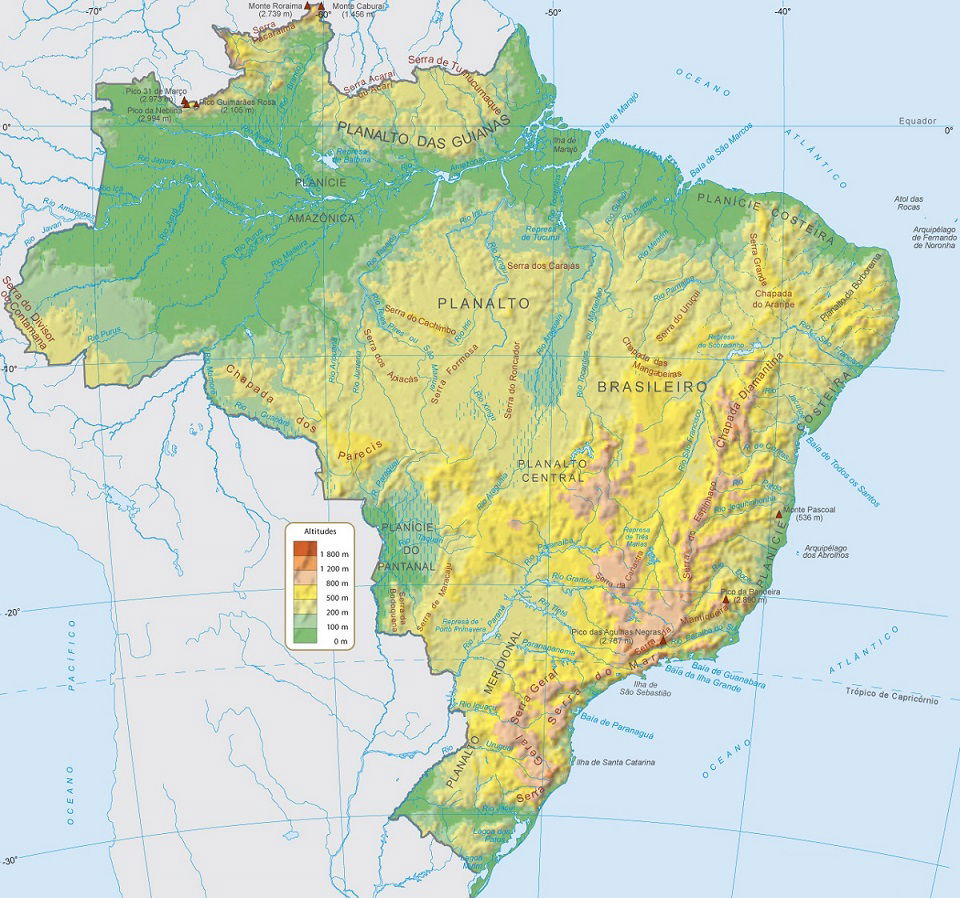 Brasil Esquema De Mapa - Mapa De Mapa De Forma Simplificada País