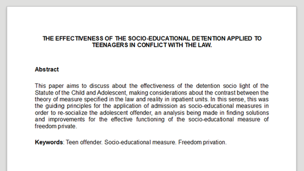 Resumo Língua Estrangeira - Artigo Científico