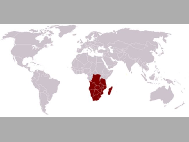 mapa de SADC