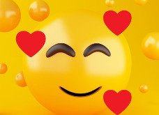 Significado do emoji apaixonado 🥰  (carinha com corações)