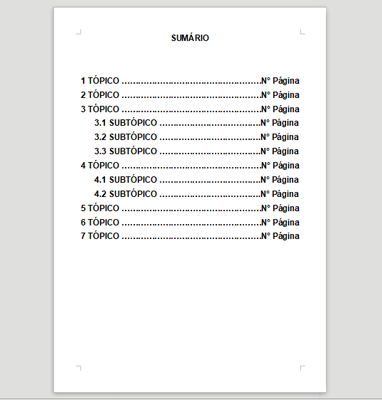 Sumário - ABNT