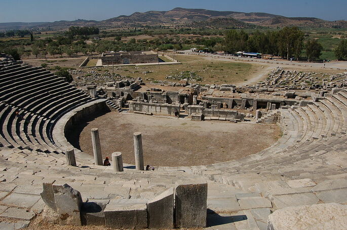 ruínas do teatro romano de Mileto