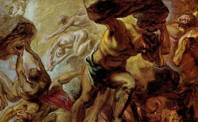 Representação em pintura da titanomaquia, criado pelo pintor alemão Peter Paul Rubens