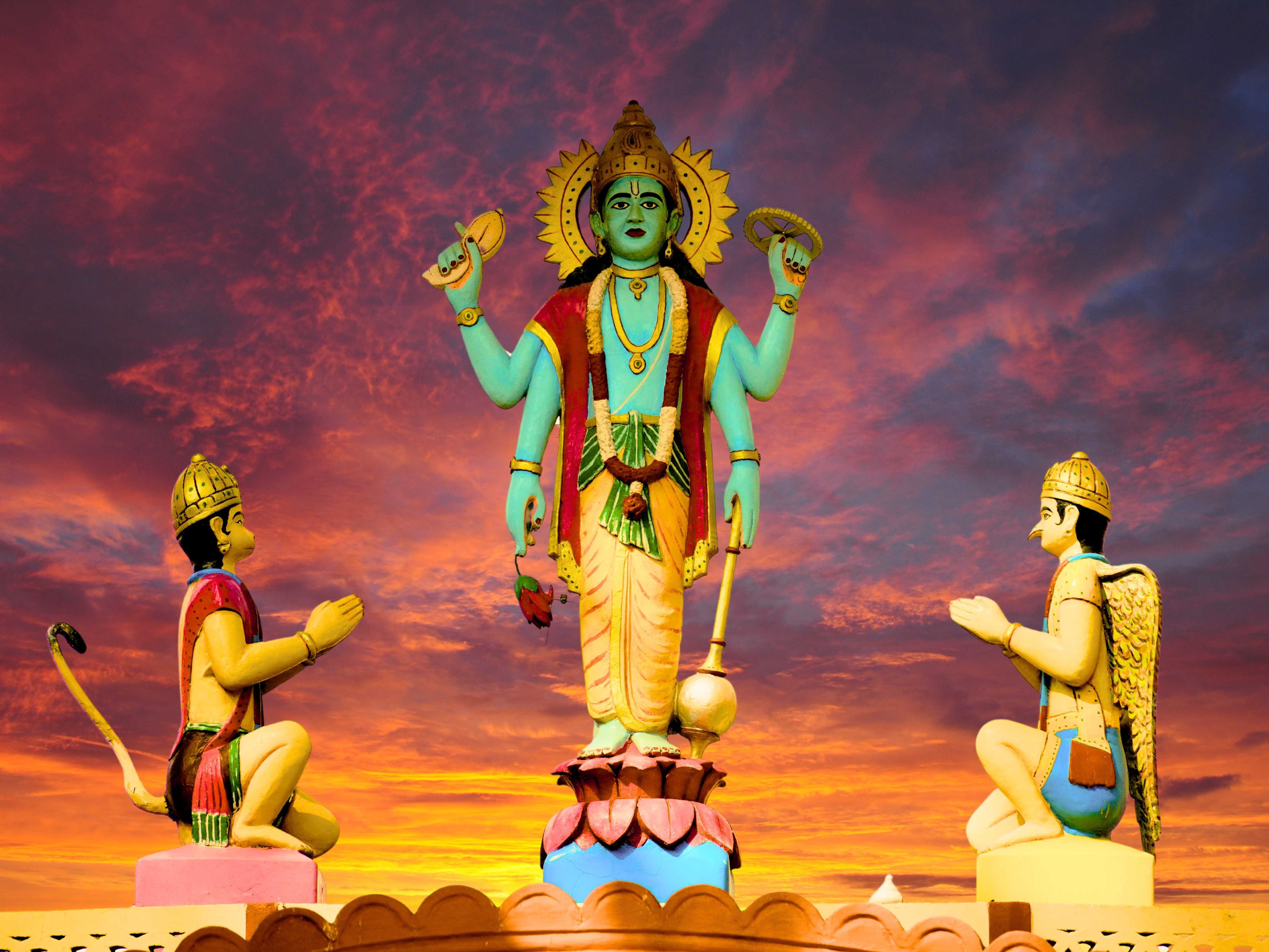Representação do deus Vishnu